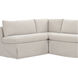 Fable Beige Slipcover Dining Banquette, L-Shape